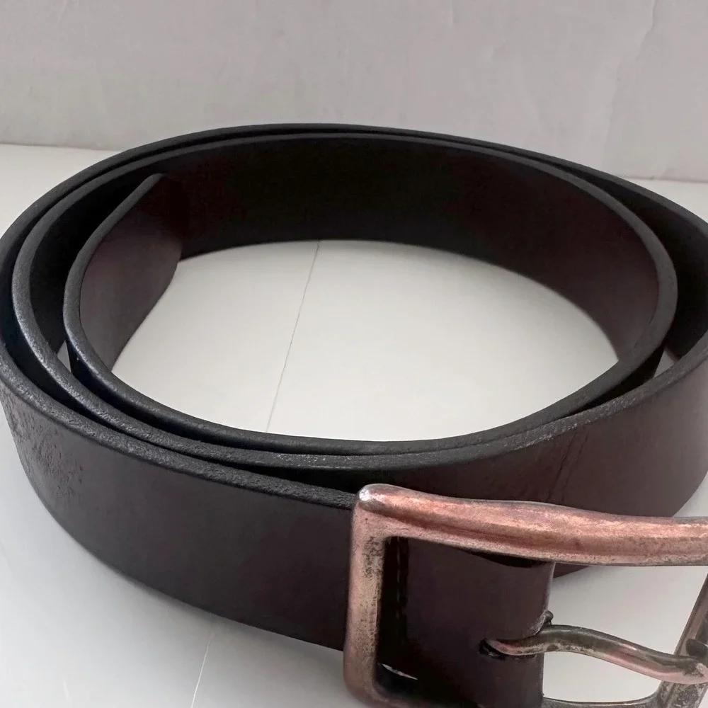 Old Navy Mens Brown Genuine Italian Leather Belt Size 40 Made in USA